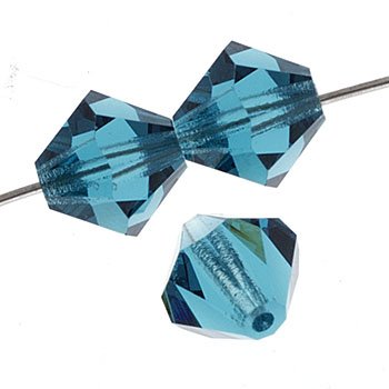 50 4mm Indicolite Preciosa Bicone Beads