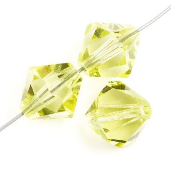 50 4mm Jonquil Preciosa Bicone Beads