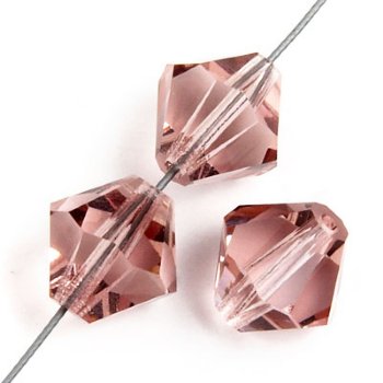 50 4mm Light Amethyst Preciosa Bicone Beads