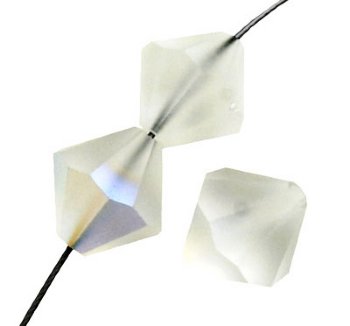 50 4mm Matte Crystal AB Preciosa Bicone Beads