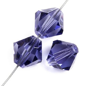 50 4mm Tanzanite Preciosa Bicone Beads