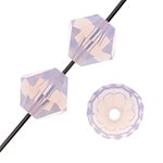 50, 4mm Rose Opal Preciosa Rondell / Bicone Beads