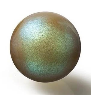 25, 4mm Pearlescent Khaki Preciosa Maxima Pearl Beads