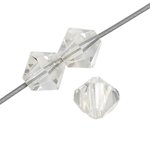 50, 4mm Argent Flare Preciosa Rondell / Bicone Beads