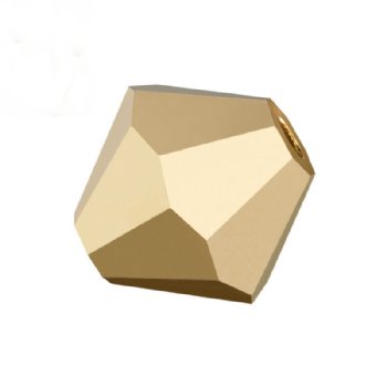 50, 4mm Aurum Full Coat Preciosa Rondell / Bicone Beads