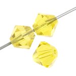 50 4mm Transparent Citrine AB Preciosa Bicone Beads