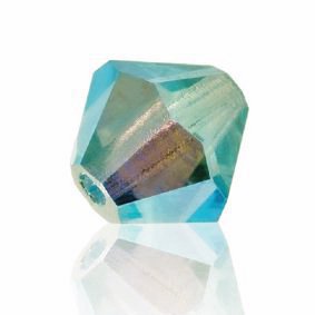 50 4mm Caribbean Sea AB2X Preciosa Bicone Beads