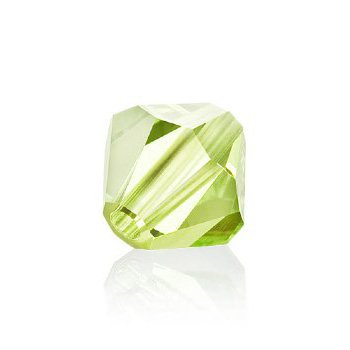 50, 4mm Limecicle Preciosa Rondelle / Bicone Beads