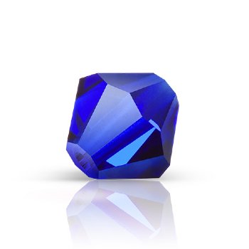50, 4mm Cobalt Preciosa Rondelle / Bicone Beads