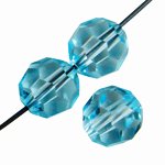 20, 4mm Round Aqua Bohemica Preciosa Crystal Beads