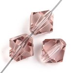 25 6mm Transparent Light Amethyst Preciosa Bicone Beads