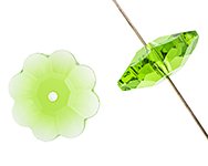 10 6mm Peridot Preciosa Flower Beads