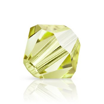 25 6mm Preciosa Acid Yellow Rondell / Bicone Beads