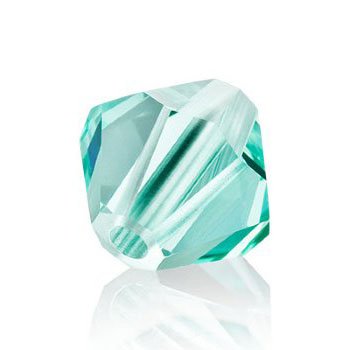 25, 6mm Caribbean Sea Preciosa Rondelle / Bicone Beads