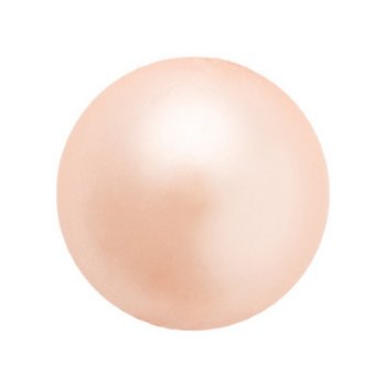 25, 8mm Peach Preciosa Maxima Pearl Beads