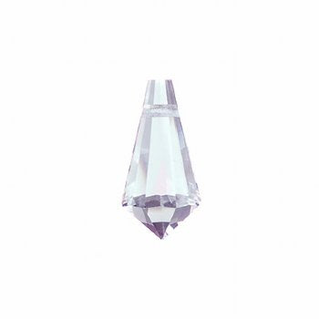 1 9x18mm Preciosa Crystal Viridian Straight Cut Drop