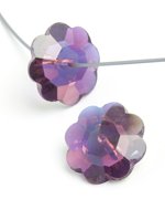 1 12mm Amethyst AB Preciosa Flower Bead