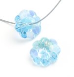 5 8mm Aqua Preciosa Flower Beads