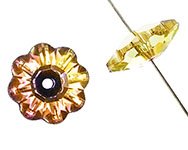 1 14mm Preciosa Capri Gold Flower