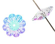 5 10mm Crystal AB Preciosa Flowers