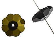 5 8mm Jet AB Preciosa Flower Beads