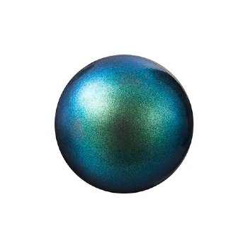 25, 4mm Pearlescent Peacock Green Preciosa Maxima Pearl Beads