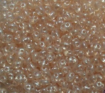 TB-08118 - 10 Grams Crystal Beige Pearl 2.5x5mm Preciosa Twin Beads
