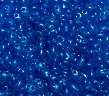 TB-08336 - 10 Grams Crystal Blue Pearl 2.5x5mm Preciosa Twin Beads