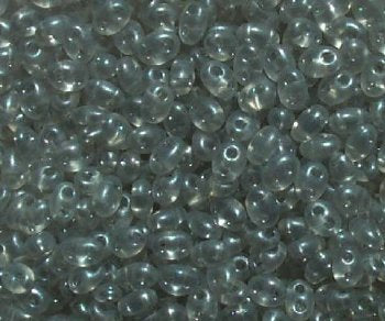 TB-08149 - 10 Grams Crystal Gray Pearl 2.5x5mm Preciosa Twin Beads