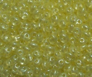 TB-08186 - 10 Grams Crystal Pale Yellow Pearl 2.5x5mm Preciosa Twin Beads
