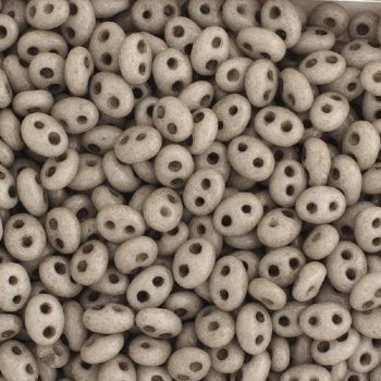 TB-01025 - 10 Grams Opaque Solgel Grey 2.5x5mm Preciosa Twin Beads