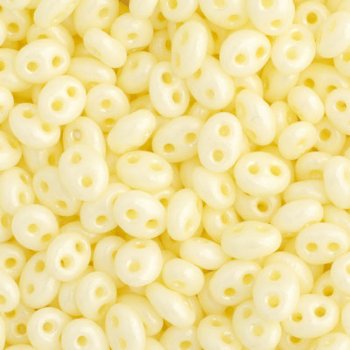 TB-01017 - 10 Grams Opaque Dyed Light Yellow 2.5x5mm Preciosa Twin Beads