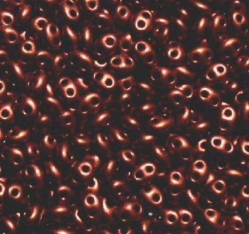 TB-03003 - 10 Grams Metallic Copper 2.5x5mm Preciosa Twin Beads