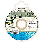 20 Yards of 1.5mm Aqua Mousetail Cord with Reusable Bobbin
