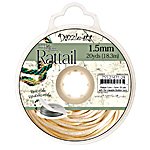 20 Yards of 1.5mm Ivory Mousetail Cord with Reusable Bobbin