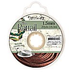 20 Yards of 1.5mm Light Chocolate Mousetail Cord with Reusable Bobbin