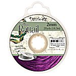 20 Yards of 2mm Cardinal Purple Rattail Cord with Reusable Bobbin