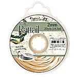 20 Yards of 2mm Ivory Rattail Cord with Reusable Bobbin