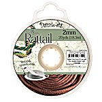 20 Yards of 2mm Light Chocolate Rattail Cord with Reusable Bobbin