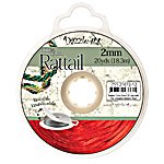 20 Yards of 2mm Red Rattail Cord with Reusable Bobbin