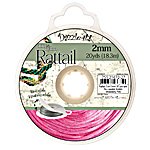 20 Yards of 2mm Strawberry Pink Rattail Cord with Reusable Bobbin