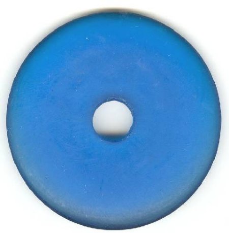 1 56x7mm Matte Blue Resin Donut