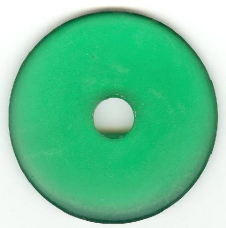 1 56x7mm Matte Green Resin Donut