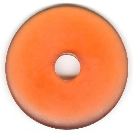 1 56x7mm Matte Orange Red Resin Donut