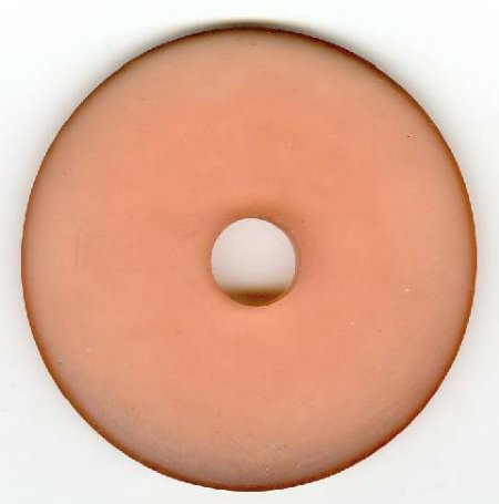 1 56x7mm Matte Salmon Resin Donut