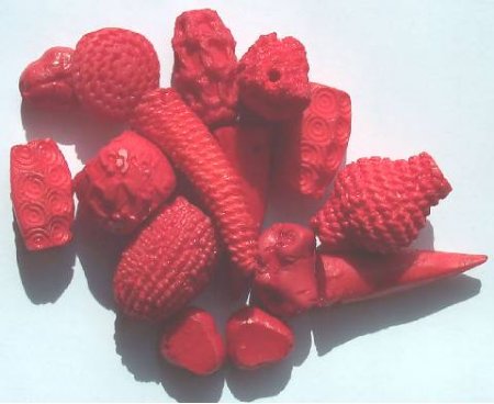 50 grams Large Resin Bead Mix - Red
