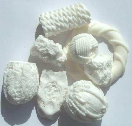 50 grams Large Resin Bead Mix - White