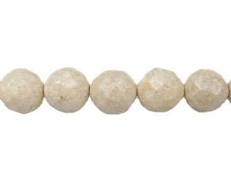 16 inch strand of 6mm Faceted Round River Stone Beads