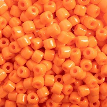 25 Grams 4x4.5mm Opaque Orange Rola Tube Beads
