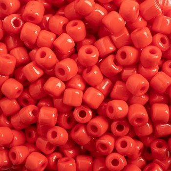 25 Grams 4x4.5mm Opaque Red Rola Tube Beads